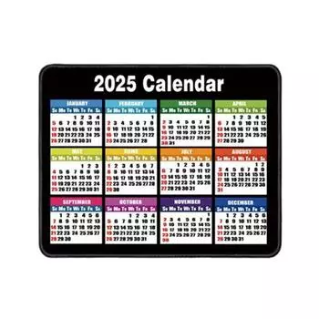 Коврик для мыши с календарем на 2025 год, резиновый, небольшой, офисный, коврик для мыши, новогодний, канцелярские принадлежности 02
