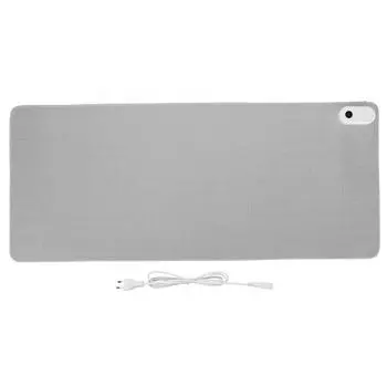 Коврик для мыши с подогревом 150 Вт 31x13 дюймов 3 температурных режима автоматическое выключение быстрый нагрев теплый настольный коврик для офиса и дома серый
