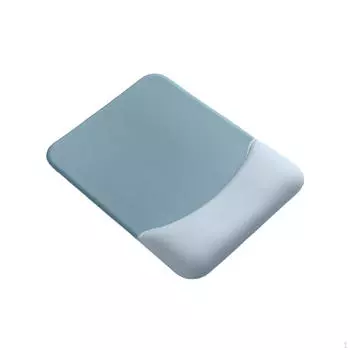 Коврик для мыши с подставкой для рук, подставка для запястий, подарок для семьи и друзей, поддержка, нескользящая основа из полиуретана светло-синий