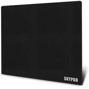 Коврик для мыши SkyPAD XL Gaming Glass, текстовая версия, профессиональный коврик для мыши большого размера, 400 x 500 мм, черный, специальная стеклянная поверхность для повышения точности и 3.0 чёрный