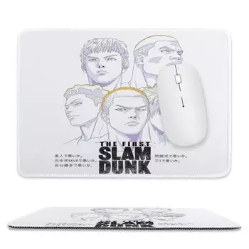 Коврик для мыши Slam Dunk, милый коврик для мыши, аниме-коврик для стола, модный, водонепроницаемый, чистый, легко чистится, фиксированный край, шитье, офис/дом/игра (черный)