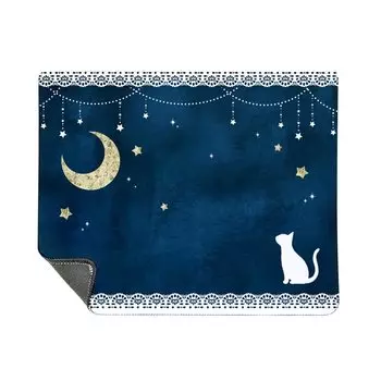 Коврик для мыши, совместимый с оптической мини-мышью Full Cat и Moon [Pretimo], моющийся, размер, противоскользящий, тонкий, легкий, плоский,