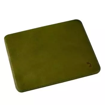 Коврик для мыши Tochigi Leather 200 мм x 160 мм Натуральная кожа Сделано в Японии Простая задняя часть Замша Зеленый [Am Mas] MP-032