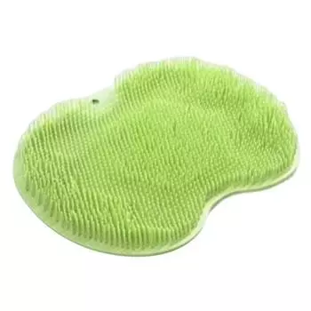 Коврик для ног Глубокая очистка Мойка для ног в душе с массажными щетинками Легко чистить Сушить Снимает усталость Присоски Скраб для ухода за ногами светло-зеленый