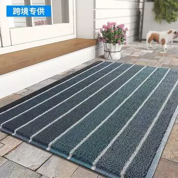 Коврик для ног Полосатый коврик у входа Шелковый коврик с кольцом Коврик для двери Грязезащитный коврик Нескользящий коврик для улицы 45CM75CM