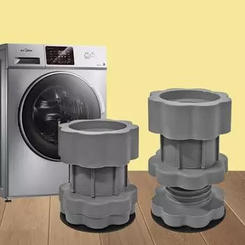 Коврик для ног стиральной машины, роликовый, универсальный, амортизирующий, нескользящий, высокий коврик для ног, регулируемая подставка для подъема мебели, основание холодильника