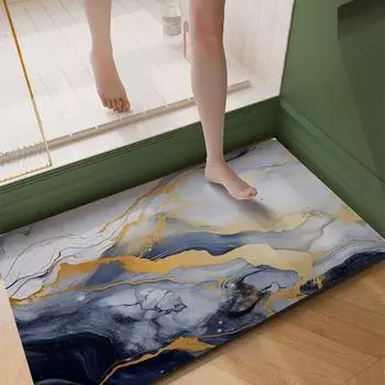 Коврик для ног в ванной из диотомита, нескользящий, быстросохнущий, суперабсорбирующий, коврик для душа, коврик для унитаза, коврик для двери, моющийся 40cmx60cm