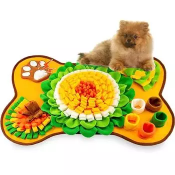 Коврик для нюхательного запаха для собак Интерактивное обонятельное дрессировочное одеяло Защита от укусов Замедляющая еда для домашних животных Анти-удушающая накладка Головоломка Игрушки для собак и кошек