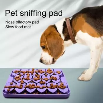 Коврик для облизывания домашних животных, собаки замедляют процесс еды, способствуют здоровому кормлению с присоской, уменьшают беспокойство, силиконовый коврик для нюханья зелёный