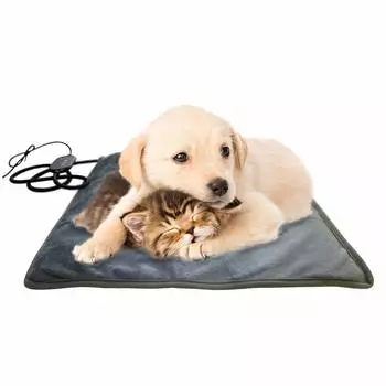 Коврик для обогрева домашних животных, 2 шт. Японская катушка Металлический шнур для обработки 17 типов Таймер Низкая выходная мощность Японская катушка Стандарт безопасности 45 x 45 см Обогреватель для домашних животных Bite