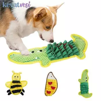 Коврик для обучения собак нюханию Забавные головоломки для собак Интерактивный коврик для медленной кормушки для собак Игрушка для обучения навыкам добычи Принадлежности для животных B