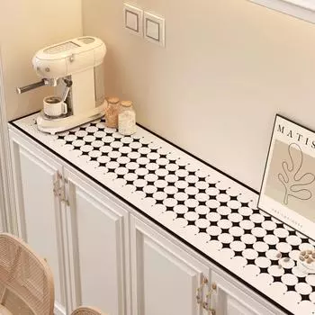 Коврик для обувного шкафа Коврик для столешницы Коврик для ТВ-шкафа Настольный коврик Пыленепроницаемый и грязеотталкивающий настольный коврик Скатерть Немоющийся водонепроницаемый и маслостойкий защитный коврик 30x180cm