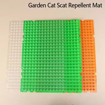 Коврик для отпугивания кошачьих экскрементов в саду Полоски с колючками Сетка от кошек Шипы Отпугиватель кошек и собак Копание Лазание Товары для домашних животных оранжевый