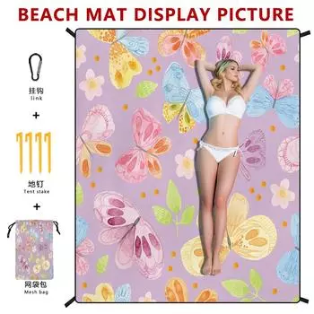 Коврик для пикника с принтом, ветрозащитный, водонепроницаемый, не содержащий песка, переносной коврик для пикника 180*220