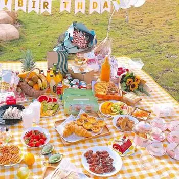 Коврик для пикника водонепроницаемый влагостойкий легко моющийся портативный нетканый коврик для пикника складное одеяло для пикника S оранжевый