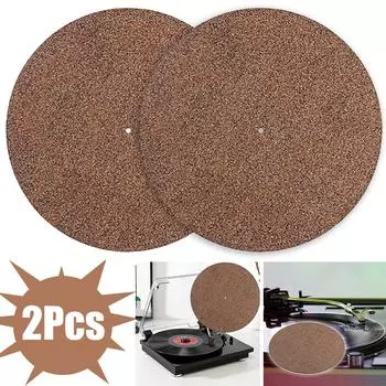 Коврик для пластинок из пробкового каучука, антистатический, для проигрывателя виниловых пластинок, Slipmat #F