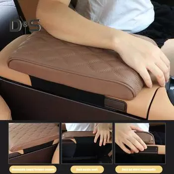 Коврик для подлокотника автомобиля, водонепроницаемый чехол на подлокотник автомобиля, мягкая удобная поддерживающая подушка для авто, грузовика, автомобиля чёрный