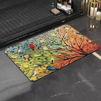 Коврик для пола Crystal Velvet Home Scenery Входная дверь Коврик для кухни Туалет Коврик для ног Ванная комната Нескользящий коврик 40x60