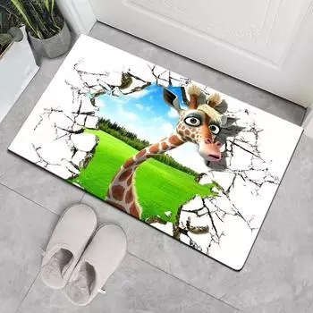 Коврик для пола Crystal Velvet, коврик для двери для животных, коврик для кухни, туалета, впитывающий нескользящий коврик для ванной комнаты 40x60