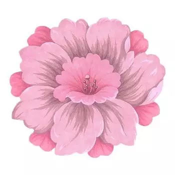 Коврик для пола Цветок лотоса Нескользящий Круглый Ковер Ручной работы Моющийся Цветочный 60x60cm A