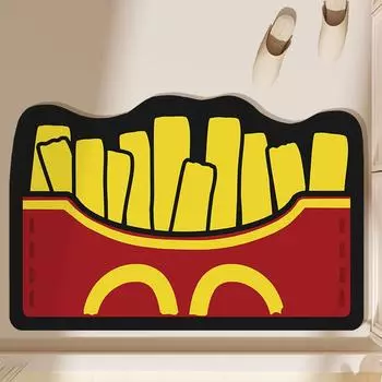 Коврик для пола Diatom Mud с рисунком гамбургера, впитывающий воду, противоскользящий коврик для ванной комнаты, туалетной двери, быстросохнущий, износостойкий, простой в использовании, напольный коврик 40 * 60Cm