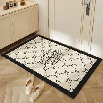 Коврик для пола для дома, легкий, роскошный, входная дверь, шелковый кольцевой ковер, крыльцо, уличный нескользящий коврик, бытовой, грязный и простой в уходе коврик для ног 45*75cm