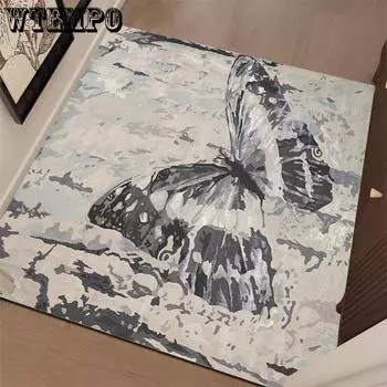 Коврик для пола, грязезащитный коврик для крыльца и пола, коврик для двери, роскошные цветы, коврик для ретро-забора, входная дверь 80*100CM