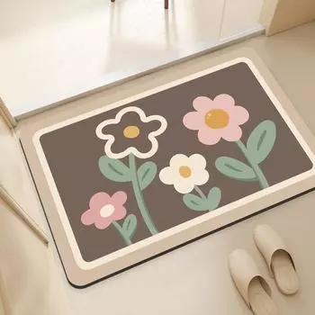 Коврик для пола из диатомовой грязи, быстросохнущий коврик для ног в ванной, противоскользящий коврик для туалета, впитывающий коврик для двери в ванную комнату 50*80cm