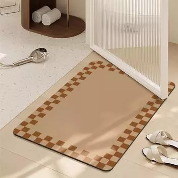 Коврик для пола из диатомовой грязи для ванной комнаты, впитывающий коврик для двери в комнату, моющийся, быстросохнущий, износостойкий коврик для ног 50 * 80Cm