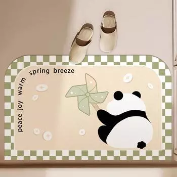 Коврик для пола из диатомовой грязи для ванной комнаты и ванной комнаты, впитывающий воду, быстросохнущий и противоскользящий коврик для ног, коврик для ног 40*60cm