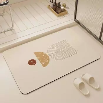 Коврик для пола из диатомовой грязи, простой, бытовой, противоскользящий, для ванной комнаты, для двери в ванную, водопоглощающий, быстросохнущий, износостойкий коврик для ног 40 * 60cm