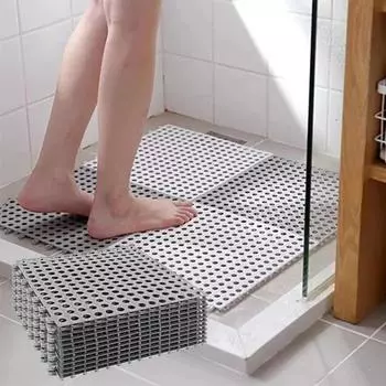 Коврик для пола из ТПЭ в стиле пэчворк, нескользящий, коврик для душа, для кухни, ванной комнаты, террасы, бассейна, патио, балкона, заземляющие коврики своими руками 2PCS