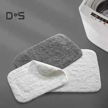 Коврик для пола из утолщенной микрофибры класса люкс, суперабсорбирующий, быстросохнущий, коврик для ванной комнаты с резиновой основой, коврик для кухни, коврик для входной двери 40x60cm серый