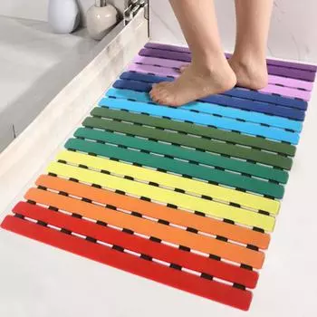 Коврик для пола Экологичный Нескользящий Легкий Практичный Сращивающийся Дизайн Подушка для ванной Товары для дома светло-коричневого