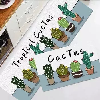 Коврик для пола на кухне, коврик для ног у входа, длинный коврик у входа, мультяшный коврик у входа, бытовой впитывающий и грязный коврик 40 * 60cm