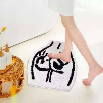 Коврик для пола, нескользящий, впитывающий воду, коврик для ванной комнаты с рисунком от руки, имитация кашемирового ворса, ковер для кухни и туалета M