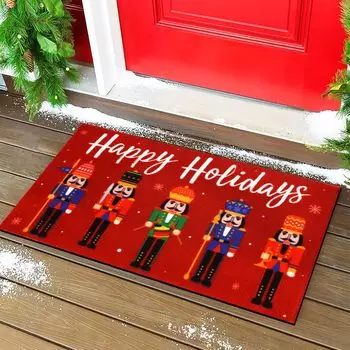 Коврик для пола «Рождественский Щелкунчик» для домашнего декора, коврик для входной двери, кухни, рождественский воин, приветственный коврик 40X60CM(1.3X2FT