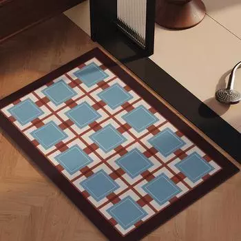 Коврик для пола в ретро-ванной, дверь в ванную, диатомовая грязь, водопоглощение, быстросохнущий, коврик для ног, туалет, противоскользящий, противогрязный, ковер 50 * 80cm