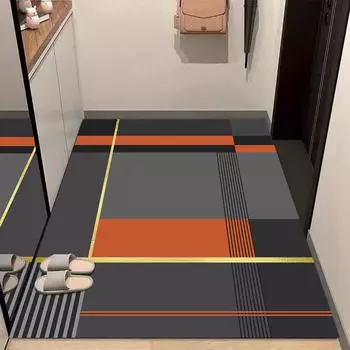 Коврик для пола в стиле минимализма Crystal Velvet, коврик для ванной комнаты, коврик для входной двери, впитывающий и устойчивый к грязи коврик для ванной комнаты 40*60cm