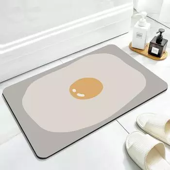 Коврик для пола в ванной комнате Diatom Mud Absorber Cute Foot Mat Home Bathroom Door Ambling Toilet Quick Dry Non-Slip 40 * 60cm diatom mud