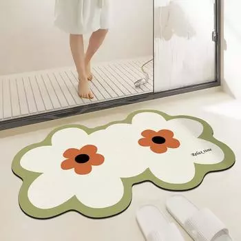 Коврик для пола в ванной комнате, коврик для туалета, мягкий коврик для умывальника, впитывающий коврик, быстросохнущий, нескользящий коврик для ног 40x60cm