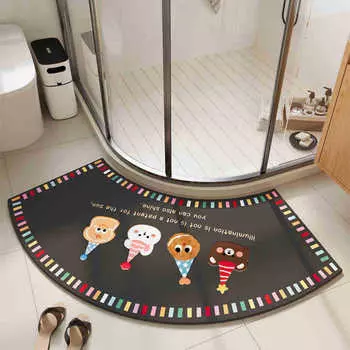 Коврик для пола в ванной комнате с диатомовой грязью, вентилируемый, впитывающий воду и нескользящий, коврик для входа в ванную комнату, быстросохнущий, простой в уходе. 45 * 70Cm