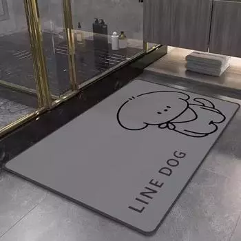 Коврик для пола в ванной комнате Высококачественный впитывающий коврик для ног Противоскользящий коврик для двери в ванную комнату Грязеотталкивающий и простой в уходе коврик для двери 40 * 60cm