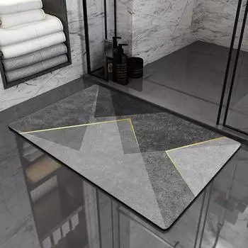 Коврик для пола в ванной комнате, впитывающий диатомовую грязь, мягкий коврик, быстросохнущий коврик для ног, нескользящий коврик для туалетной двери 40*60CM