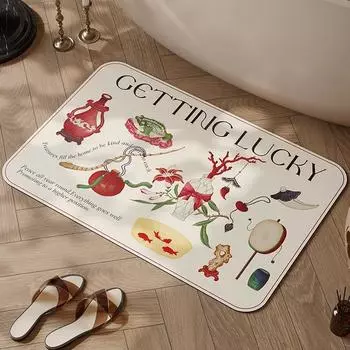 Коврик для пола в ванной, кухонный туалет, нескользящий коврик, быстросохнущий диатомовый коврик, впитывающий грязь, туалетный коврик, бытовой коврик для ног 40 * 60 Diatom Mud