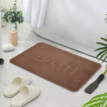 Коврик для пола, впитывающий нескользящий коврик для ванной, коврик для двери в ванную, ковер для спальни, украшение для ванной комнаты, ковер для кухни, прачечная 400MMx600MM светло-серый