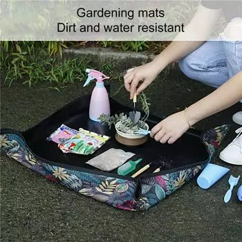 Коврик для посадки, водонепроницаемый, устойчивый к пятнам, складной коврик для пересадки из ткани Оксфорд, коврик для пересадки горшечных растений разноцветный