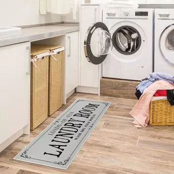 Коврик для прачечной, супермягкий, водостойкий, нескользящий напольный ковер для ванной комнаты чёрный