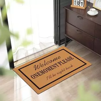 Коврик для приветствия для использования в помещении и на улице - простой дизайн с буквами, нескользящий коврик для задней двери, подходит для входов, ванных комнат, кухонь 45cmx75m
