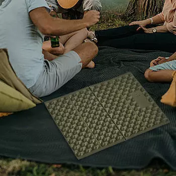 Коврик для яиц с алюминиевой фольгой, легкий, мягкий, складной, для пикника, кемпинга зелёный